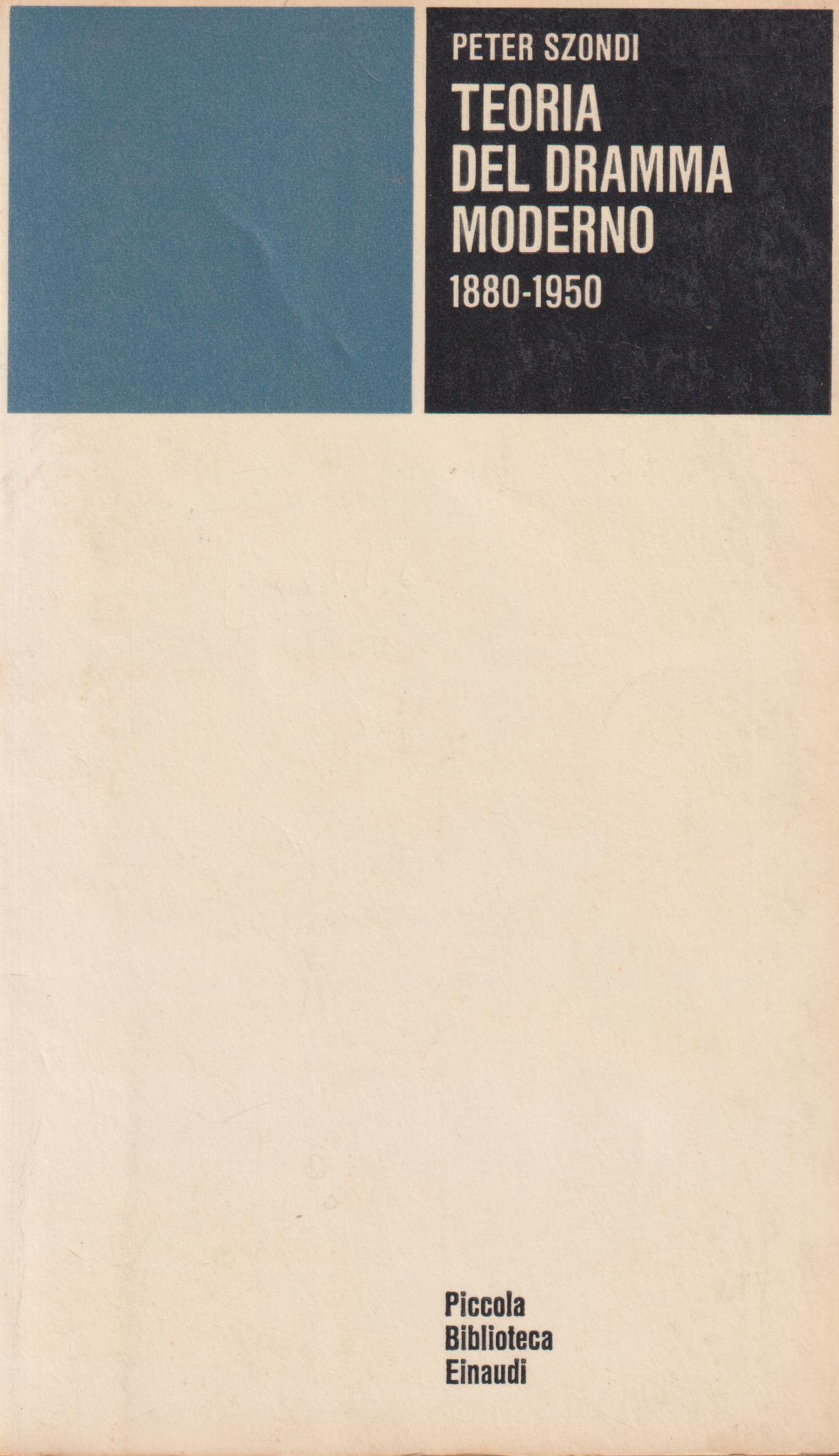 TEORIA DEL DRAMMA MODERNO.