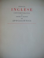 Poesia inglese contemporanea di Thomas Hardy agli apocalittici