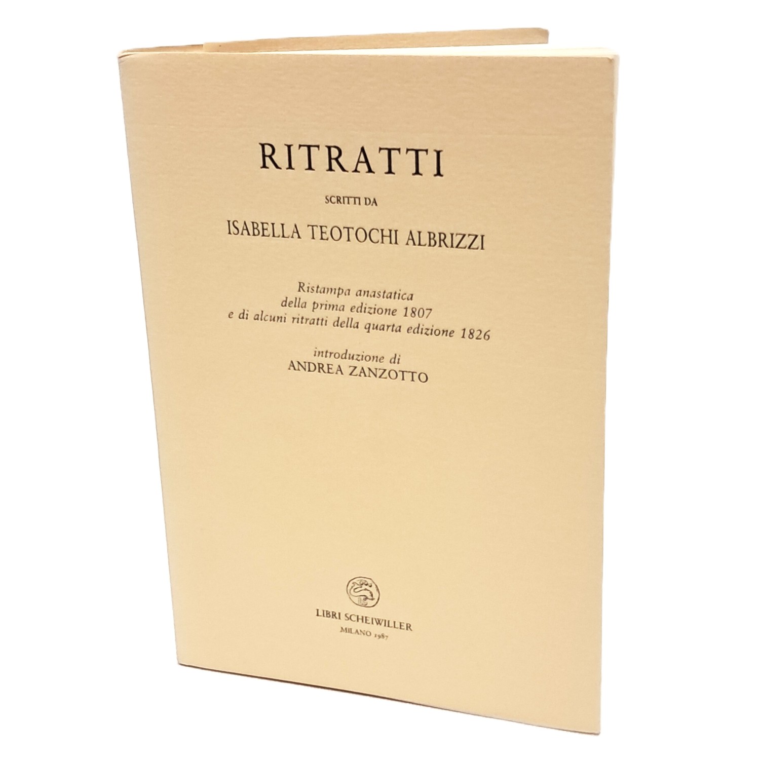 Addio, bello e sublime ingegno, addio seugito da Ritratti