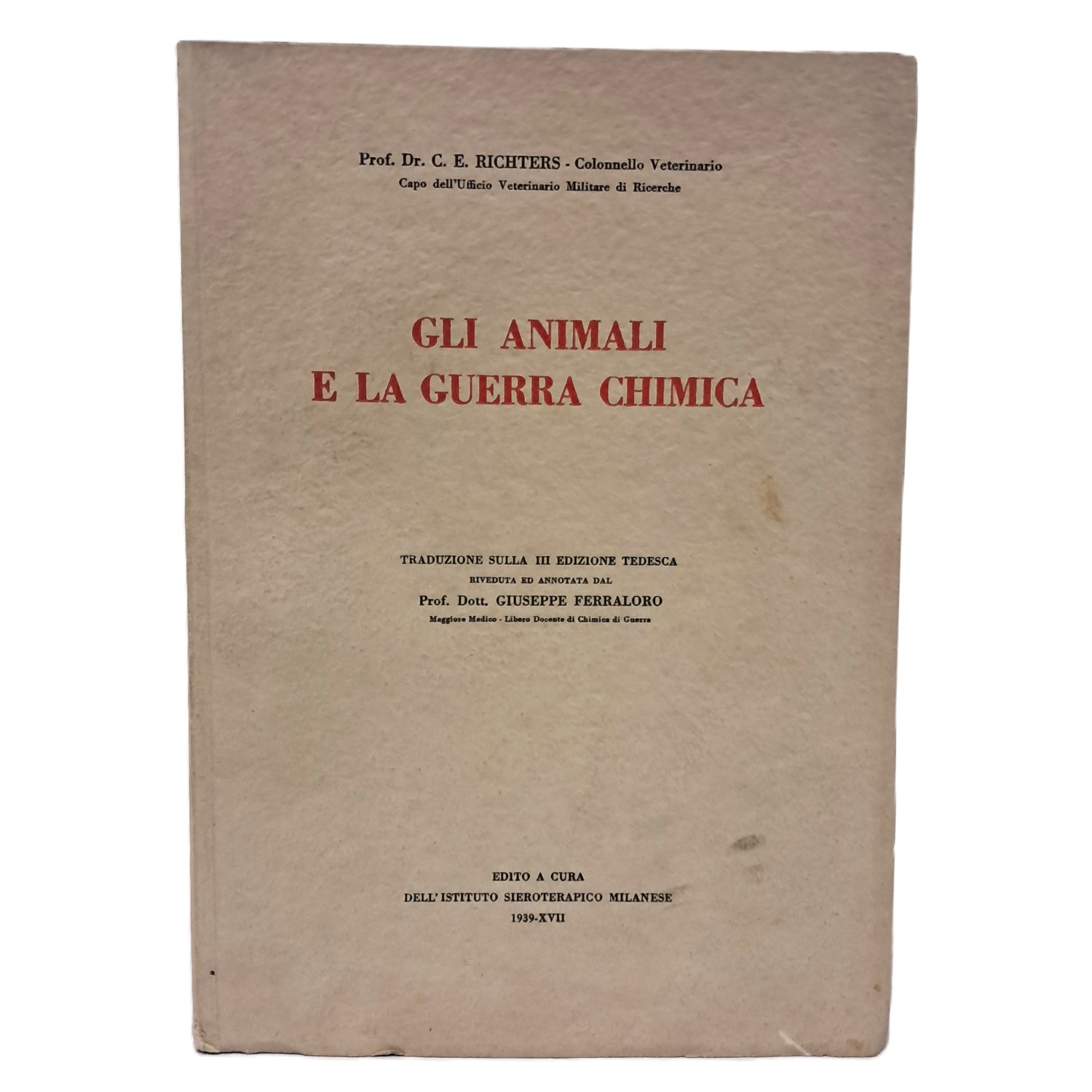 Gli animali e la guerra chimica