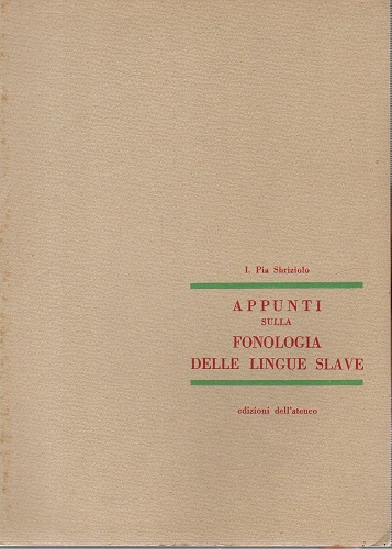 Appunti sulla fonologia delle lingue slave