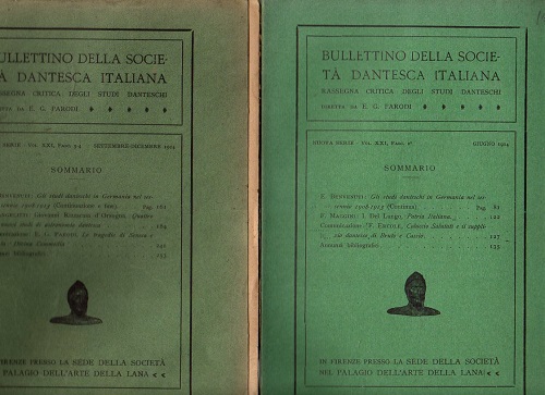 Bullettino della società dantesca italiana rassegna critica degli studi danteschi …