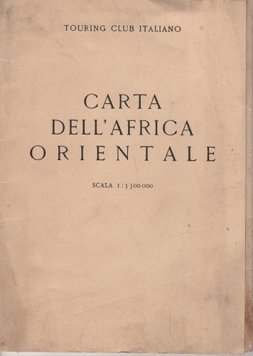 CARTA DELL'AFRICA ORIENTALE. Scala 1:3.500.000