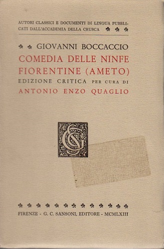 Commedia delle Ninfe Fiorentine (Ameto) edizione critica per cura di …
