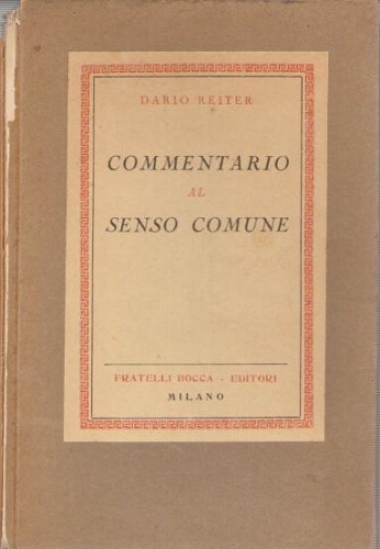 COMMENTARIO AL SENSO COMUNE