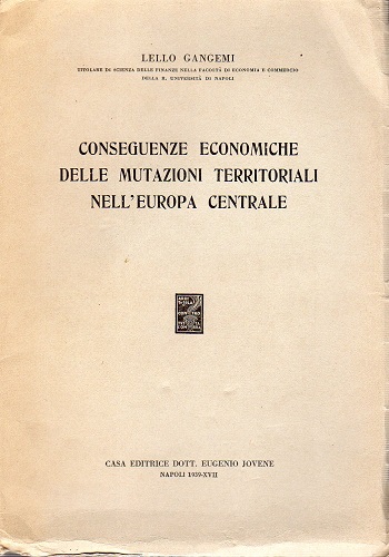 Conseguenze economiche delle mutazioni territoriali nell'europa centrale