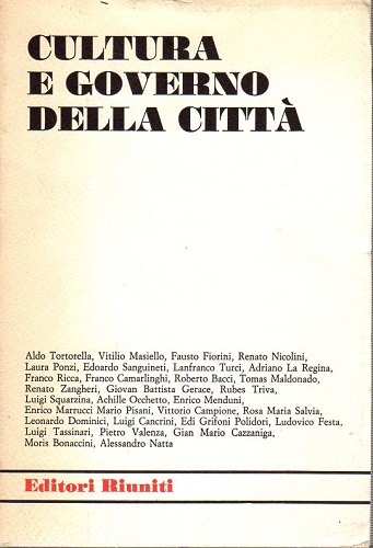 Cultura e governo della città atti partito comunista 1980