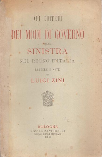 Dei criteri e dei modi di governo della sinistra nel …