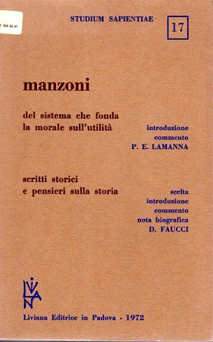 DEL SISTEMA CHE FONDA LA MORALE SULL'UTILITà (con una scelta …