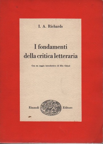 I FONDAMENTI DELLA CRITICA LETTERARIA