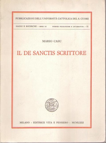 IL DE SANCTIS SCRITTORE