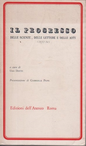 Il progresso delle scienze delle lettere e delle arti