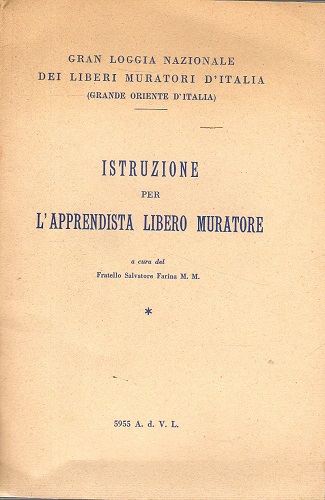 Istruzione per l'apprendista libero muratore