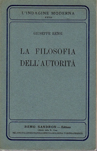 La filosofia dell'autorità
