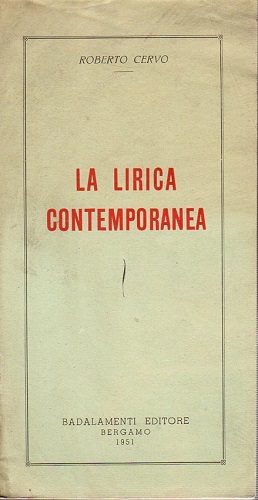 La lirica contemporanea
