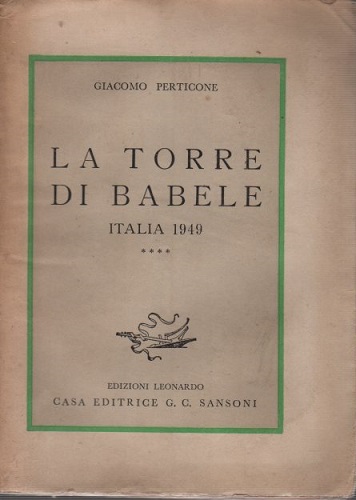 LA TORRE DI BABELE. Italia 1949