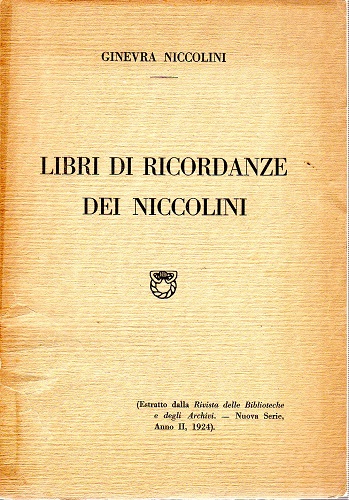 Libri di ricordanze dei Niccolini