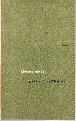 Liriche cinesi 1753 a . C. - 1278 d . …