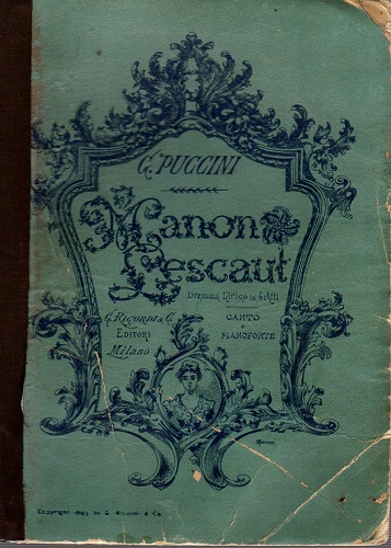 MANON LESCAUT Canto e piano