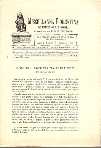 Miscellanea fiorentina di erudizione e storia publicata da Iodico del …