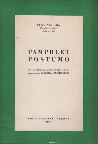 Pamphlet postumo con una biografia scritta dal figlio ed una …