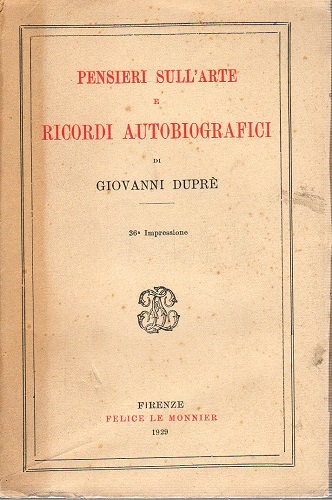 PENSIERI SULL'ARTE E RICORDI AUTOBIOGRAFICI