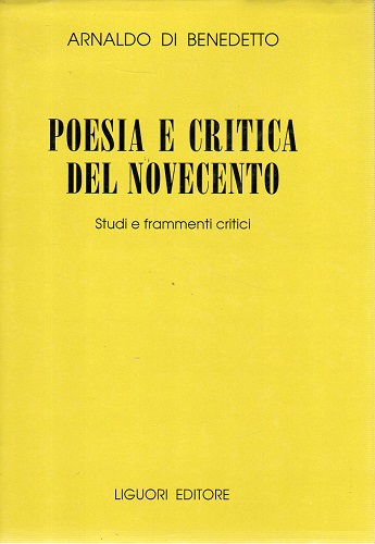 Poesia e critica del novecento