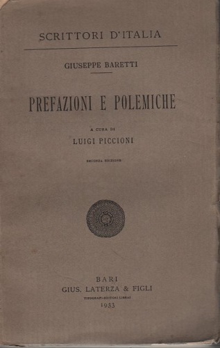 PREFAZIONI E POLEMICHE