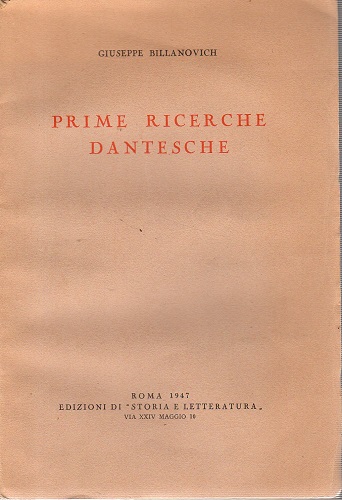 Prime ricerche dantesche