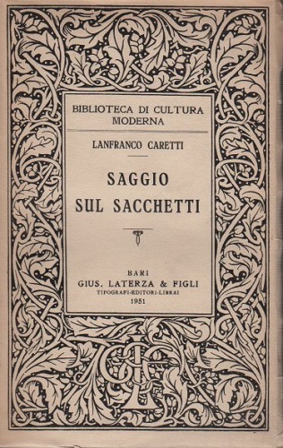 SAGGIO SUL SACCHETTI