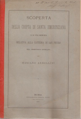 Scoperta della cripta di Santa Maria Emerenziana e di una …