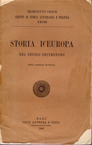 STORIA d'Europa nel secolo decimonono