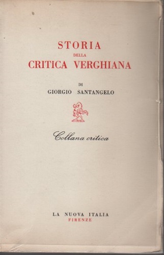 STORIA DELLA CRITICA VERGHIANA