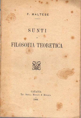 SUNTI DI FILOSOFIA TEORETICA