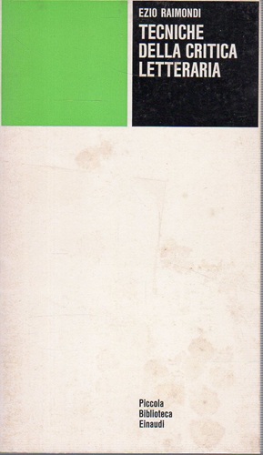 Tecniche della critica letteraria