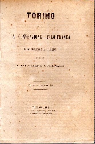 Torino dopo la convenzione italo franca conseguenze e rimedi per …