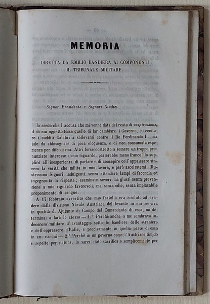 I Fratelli Bandiera o i massacri cosentini del 1844. Racconto …