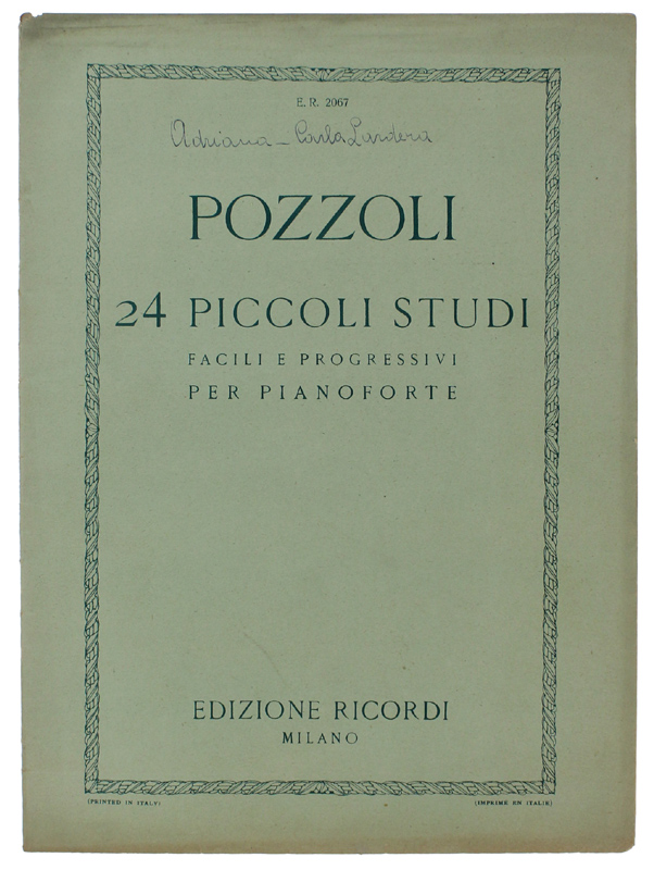 24 PICCOLI STUDI facili e progressivi per pianoforte.