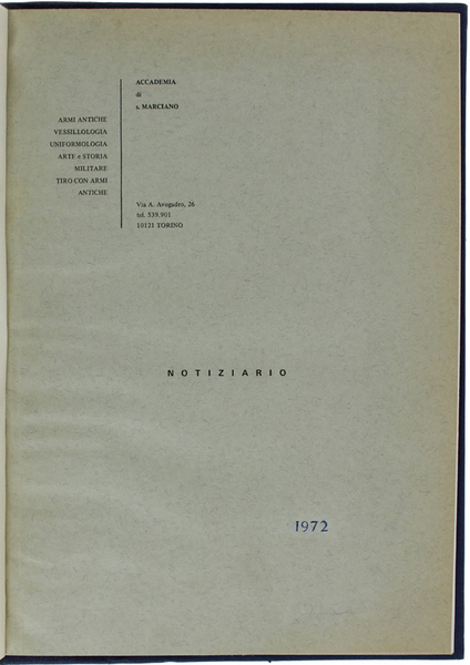 ACCADEMIA DI S.MARCIANO - NOTIZIARIO 1972.