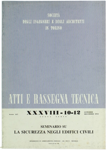 SEMINARIO SU: LA SICUREZZA NEGLI EDIFICI CIVILI.
