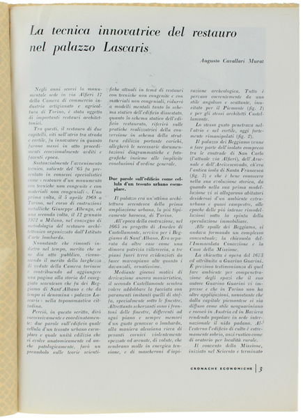 LA TECNICA INNOVATRICE DEL RESTAURO NEL PALAZZO LASCARIS. (stralcio).