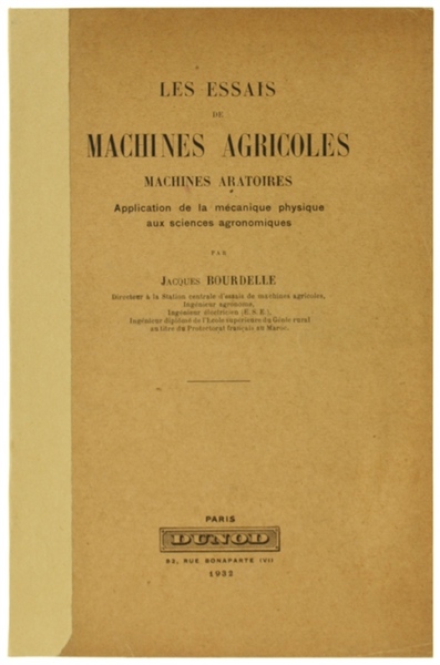 LES ESSAIS DE MACHINES AGRICOLES - MACHINES ARATOIRES, Application de …