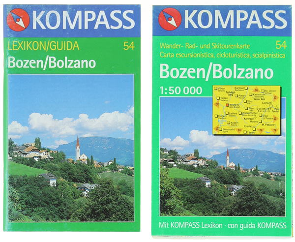 BOZEN/BOLZANO. Carta escursionistica, cicloturistica, scialpinistica n.54.
