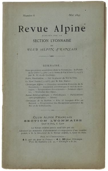 REVUE ALPINE. N. 6, May 1895.