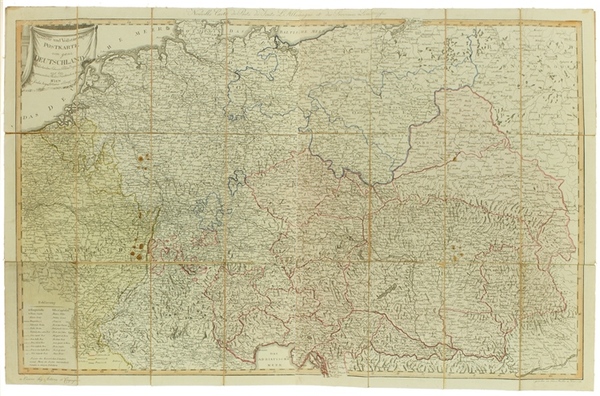 NEUESTE UND VOLLSTÄNDIGSTE POSTKARTE VON GANZ DEUTSCHLAND NIEDERLANDEN SCHWEIZ POHLEN …