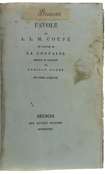 FAVOLE DI A.L.M.COUPE' ED ALCUNE DI LA FONTAINE recate in …