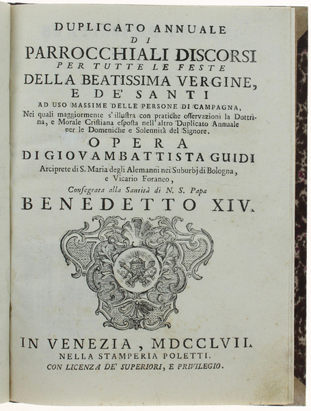 DUPLICATO ANNUALE DI PARROCCHIALI DISCORSI PER TUTTE LE FESTE DELLA …