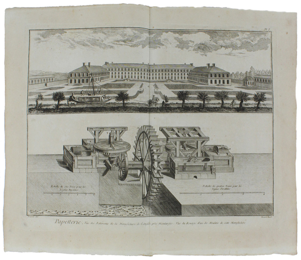 PAPETERIE. Contenant QUATORZE planches, dont une double. "Recueil de planches …