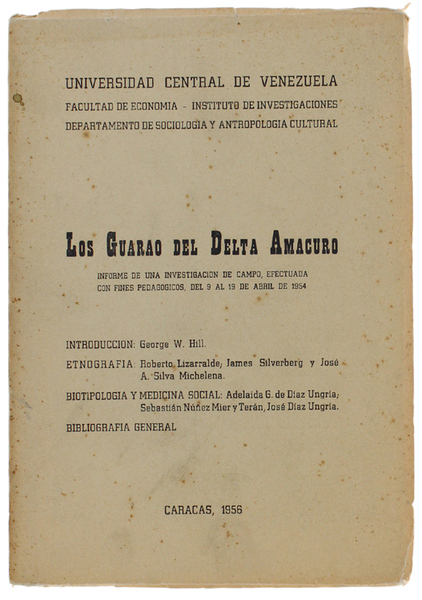 LOS GUARAO DEL DELTA AMACURO. Informe de una investigacion de …