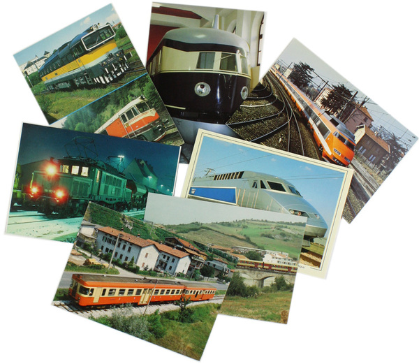ELETTROTRENI DI VARI PAESI EUROPEI - 8 cartoline postali.